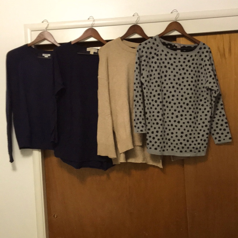 4 crew neck sweaters